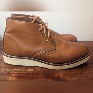 Red Wing Heritage 3140 Work Chukka Boots Mens 8 D Tan Oro-iginal Leather USA New